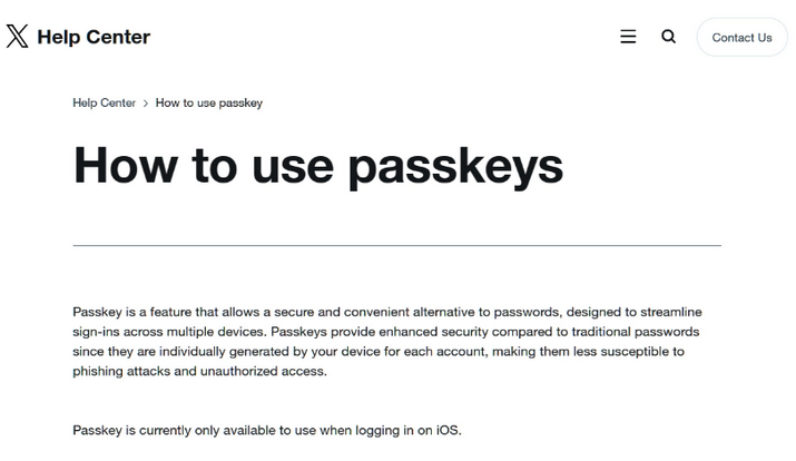 巨鹿苹果维修店铺分享iOS用户如何通过通行密钥(Passkey)登录 